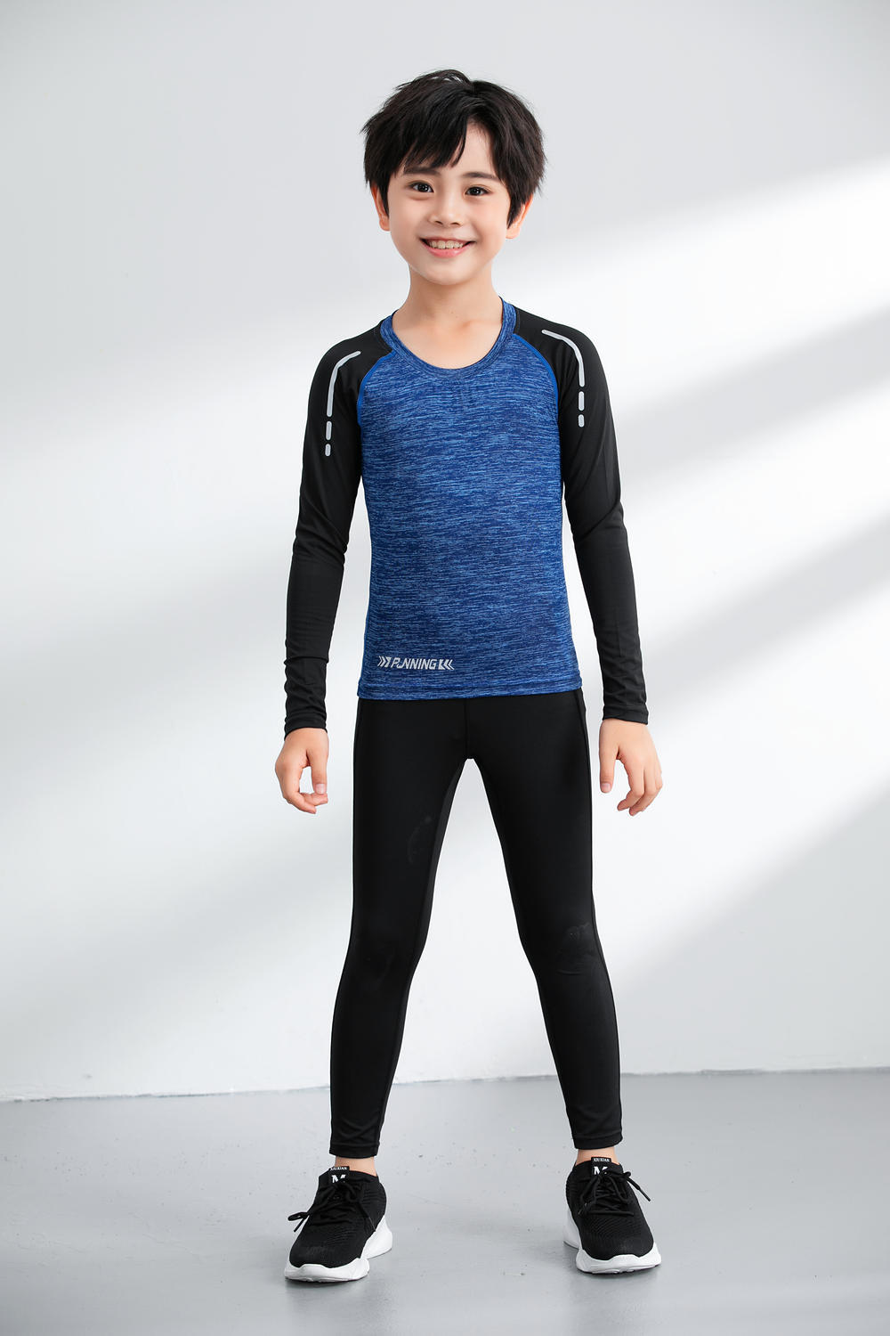 Niños y adultos trajes de entrenamiento, ropa de entrenamiento, ropa de entrenamiento de manga larga, ropa de acondicionamiento físico, ropa de secado rápido, compra al por mayor, impresión MJ857