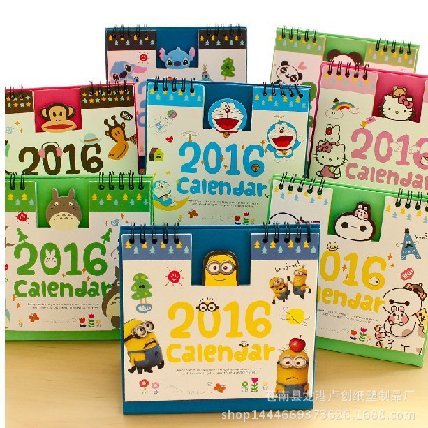 Cartoon desk calendar