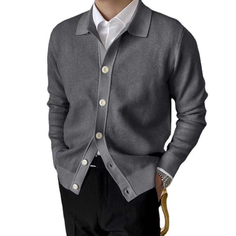 Новая весенне-осенняя одежда, трансграничная поставка Amazon AliExpress, повседневный мужской вязаный кардиган на пуговицах в европейском и американском стиле