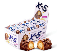韩国进口零食 X-5 花生牛奶夹心巧克力棒36g*24根整盒 代可可脂