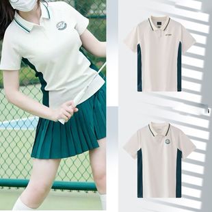 25 New High-Quality Badminton Uniform Tops for Men and Women, Quick-Drying Sports Short-Sleeved Polo Shirts, Tennis Uniforms