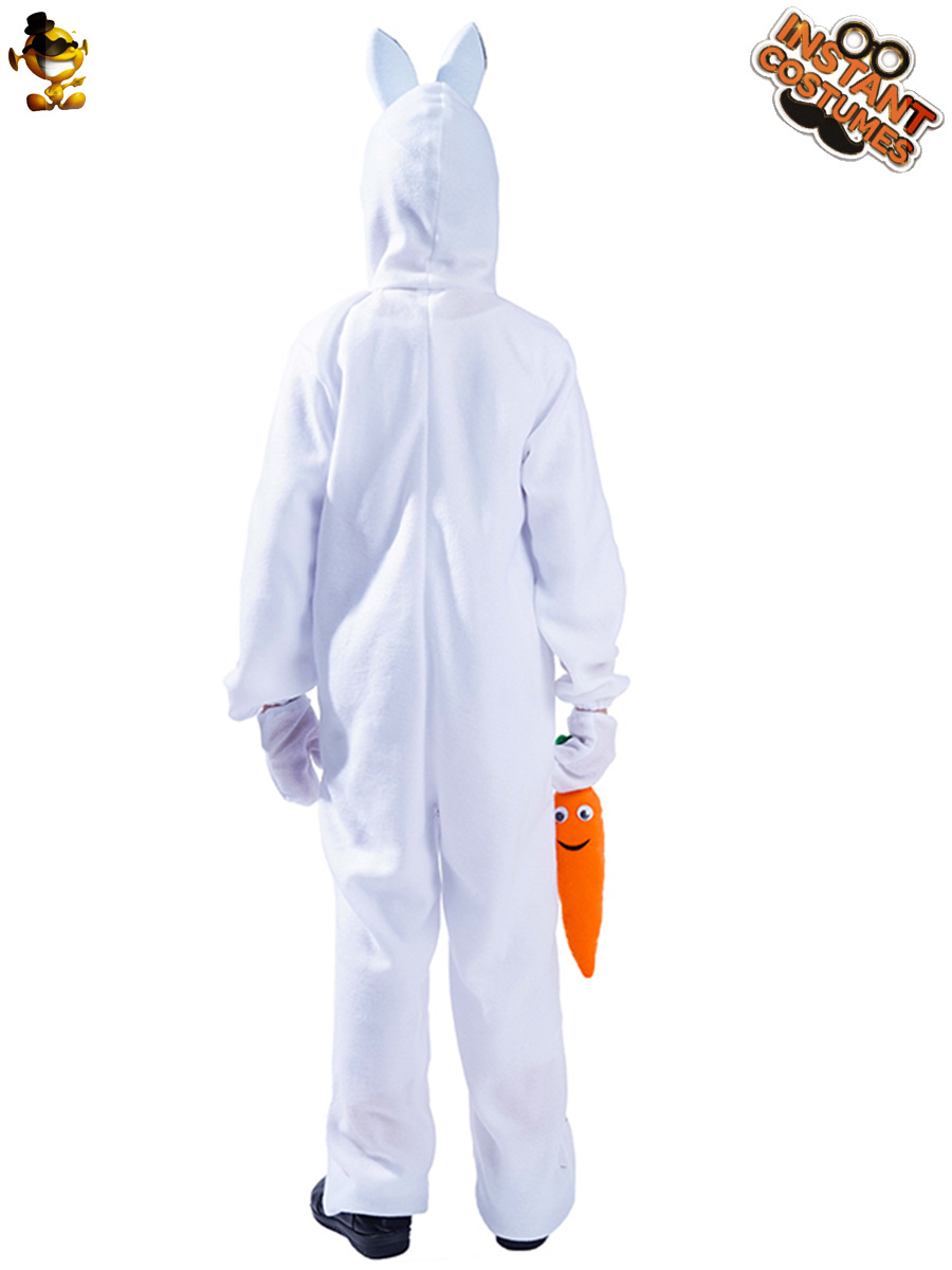 Los niños pequeño conejo blanco traje de Halloween Cosplay rendimiento traje mascarada etapa rendimiento traje de fiesta
