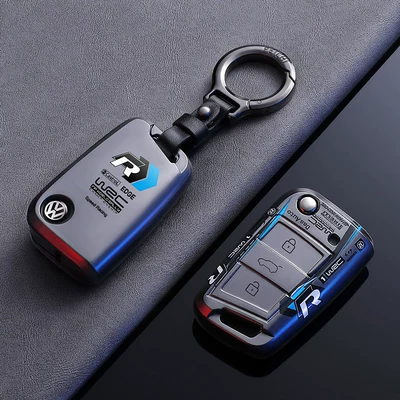 Lavida Tiguan L Tayron | Car key bag - no-specifications-model-a-black-warrior-black-leather-buckle