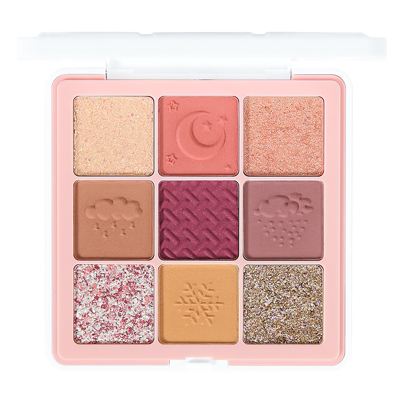 九色眼影oem哑光珠光亮片大地色眼影爆款眼部彩妆厂家定制加工