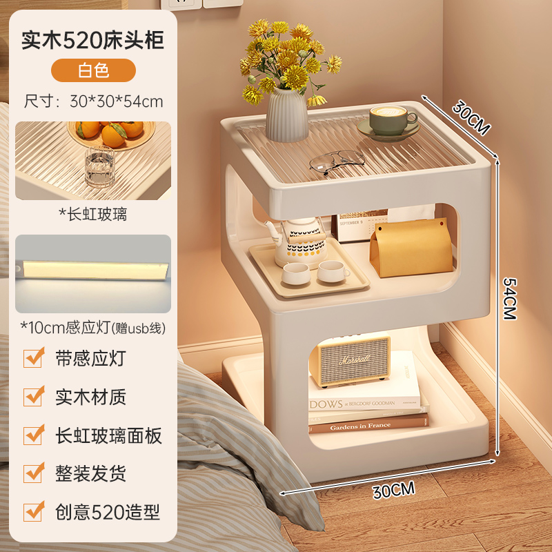Taberna de cama de hierro forjado nicho de diseño dormitorio doméstico 2025 explosión creativo pequeño estante de cabecera sin formaldehído image 19
