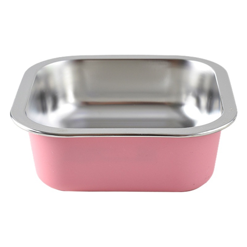 Pet Bowl tazón de comida para perros antidetonantes tazón para perros pequeño tazón de arroz para perros de acero inoxidable tazón para perros suministros para mascotas en stock al por mayor