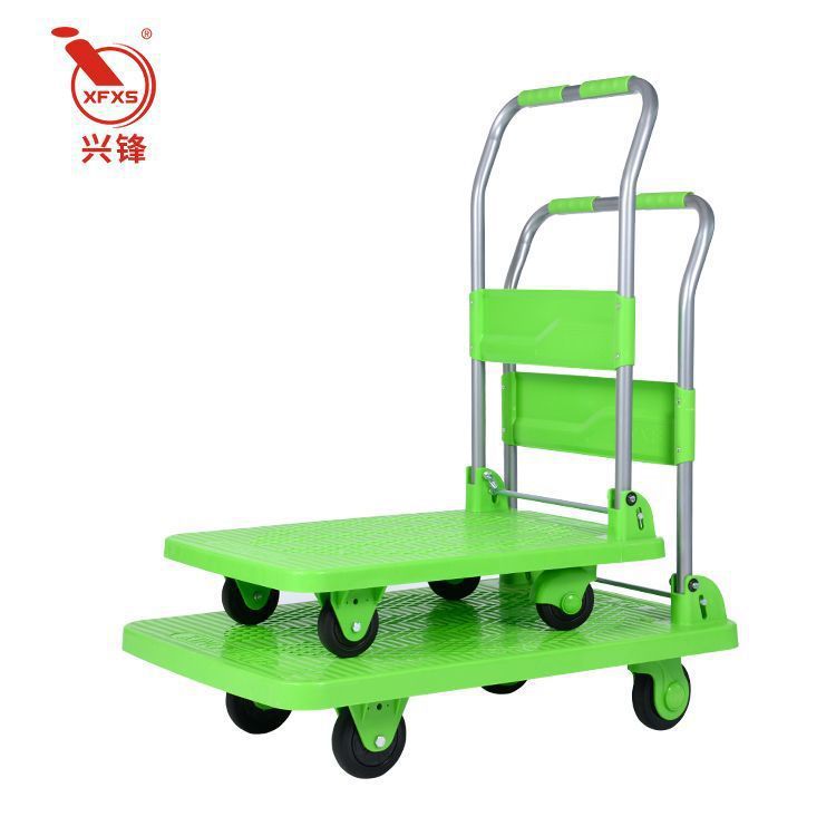 家用轻便静音可折手推车快递搬运车物料四轮小拖车仓库平板车其它