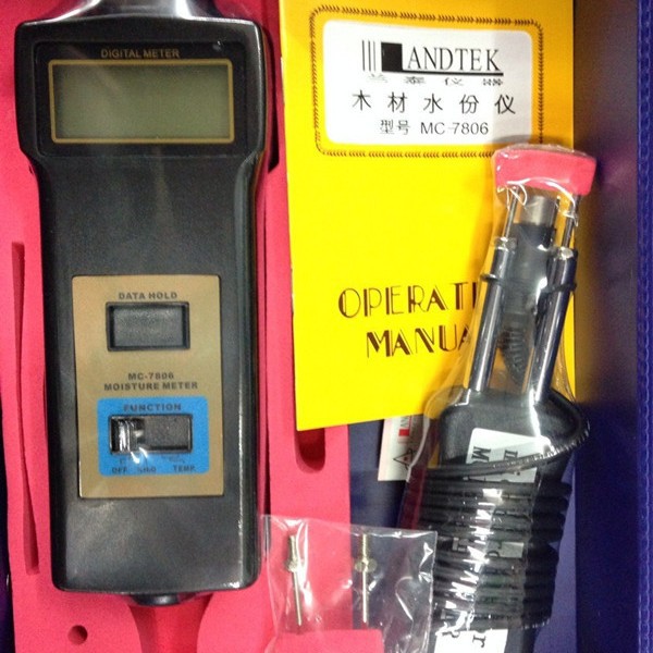 兰泰MC7806双针式木材水分测试仪竹制品中药材纸张含水率检测仪