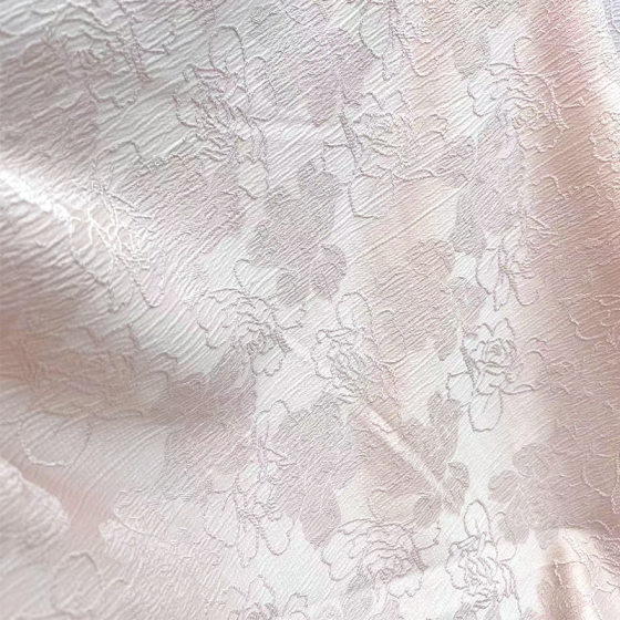 Peony Flower Dark Pattern Imitation Silk Jacquard Fabric Retro Guofeng Mechanism Sense Horse Face Skirt Cloth Bag Children's Clothing Hanfu Cloth