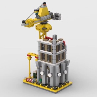MOC building blocks compatible with Lego 148139 building construction site creative model puzzle assembly scene decoration