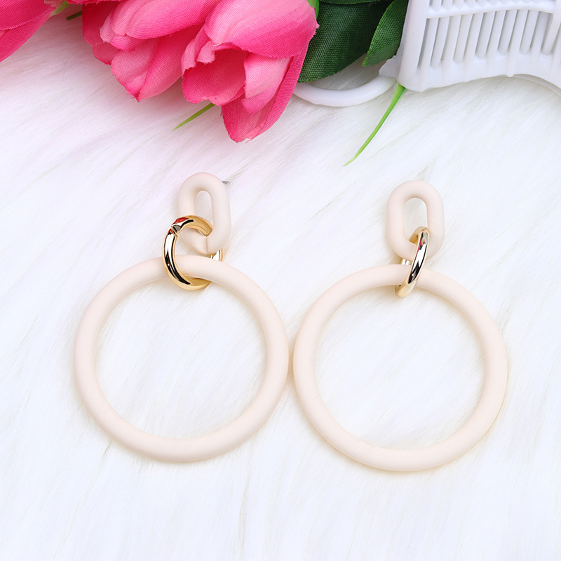 15g Weight Earrings Classification 1 Pair Quantity 1 Pair Casual Round Spray Paint Arylic Earrings