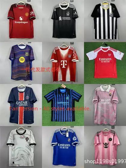 New 2025 National Team 2526 Season Club Fan Edition Jersey Real Madrid Arsenal Liverpool Portugal