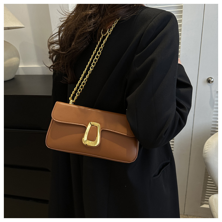 280g Weight Synthetic Leather Lining Material Magnetic Buckle Closure Type Single Shoulder Strap Strap Type Shoulder Bag, Crossbody Bag Bags Type Daily Occasion Pu Leather Material Solid Color Pattern All Seasons Season Women's Gender Streetwear Style Square Shape Medium Size Women's Medium Pu Leather Solid Color Streetwear Square Magnetic Buckle Shoulder Bag Crossbody Bag 15