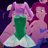 Váy công chúa nàng tiên cá trẻ em Giáng sinh 2020 váy liền đuôi cá bé gái mẫu mới xuân hè váy dạ hội