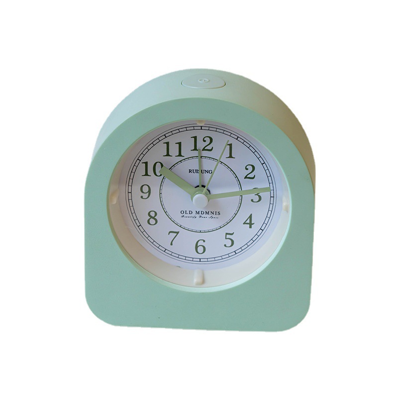 Estilo simple moda mudo pequeño reloj de alarma reloj de dormitorio creativo para estudiantes y niños reloj de noche luminoso