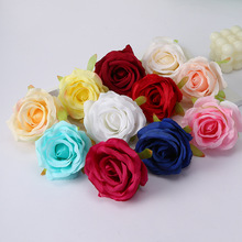 厂家批发仿真玫瑰花朵婚庆花墙装饰塑料假花人造假花仿真花头现货