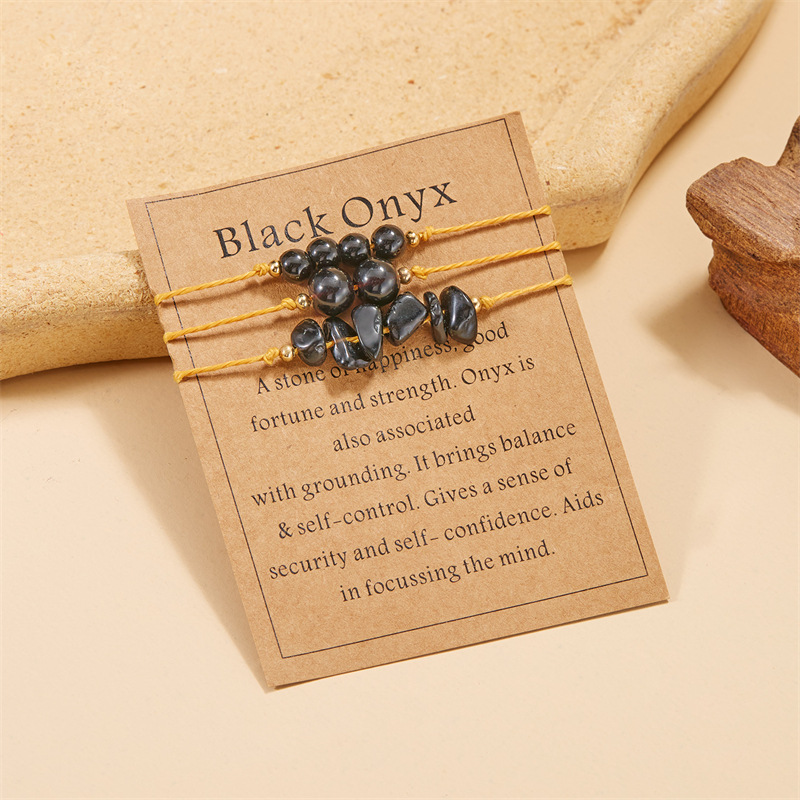 12g Weight Bracelets Classification 1 Set Quantity Daily Occasion natural stone Material Geometric Pattern Unisex Gender Beaded, Braid Design Simple Style Style Simple Style Geometric Natural Stone Bracelets In Bulk 11