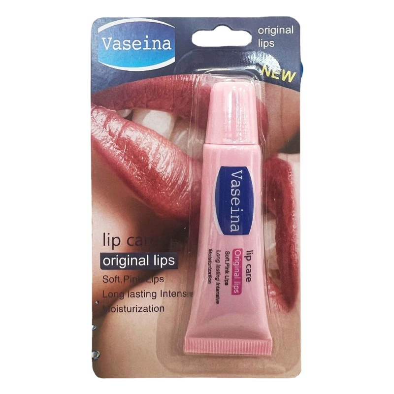 Бальзам для губ в тюбике Vaseline, текстурирующий и увлажняющий бальзам для губ, бальзам для губ в тюбике Vaseline.