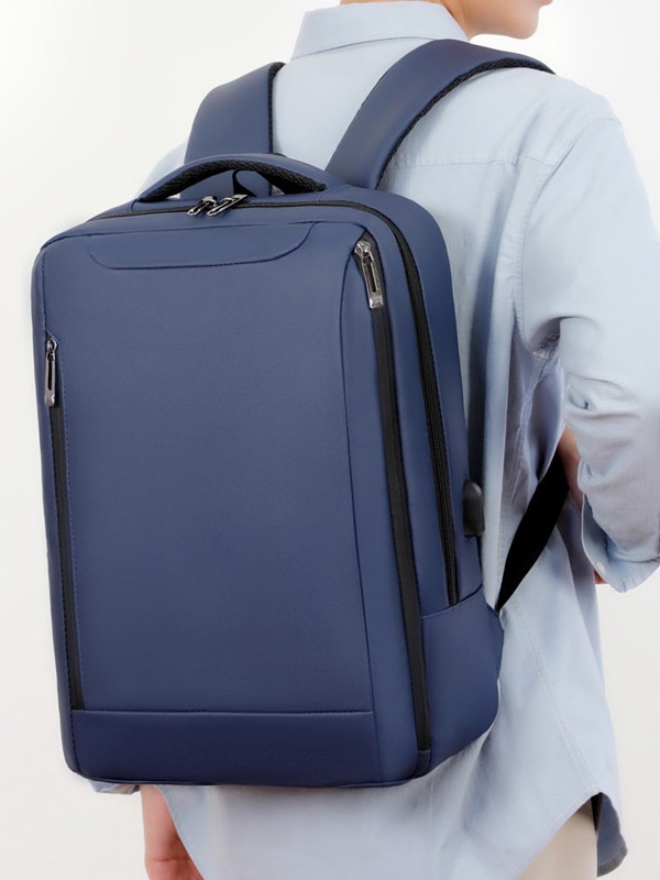 Nuevas mochilas de negocios transfronterizas USB mochila de computadora impermeable para hombres mochila de estudiantes de tela de Oxford de gran capacidad