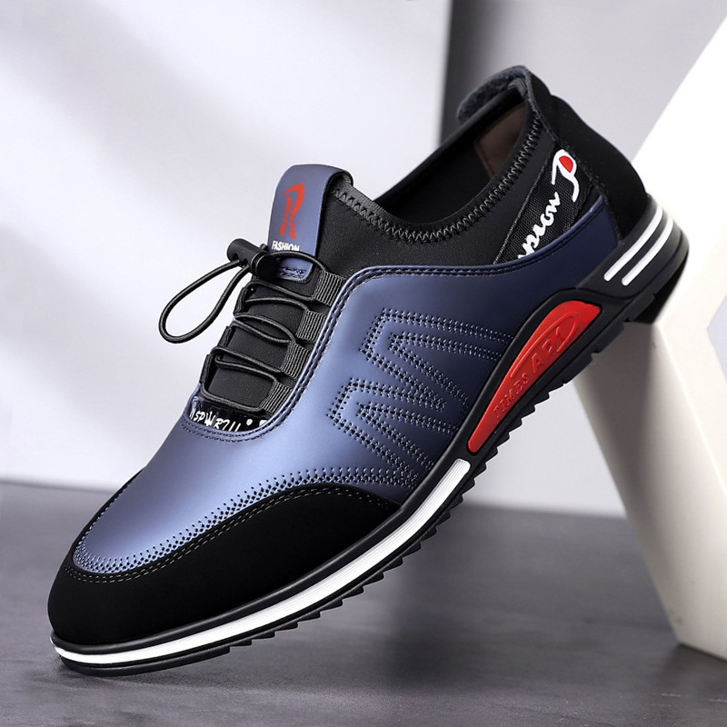 2022 Autumn New Leisure Men's PU Low-Top Fashion Trendy Men's Shoes Cross-Border Foreign Trade One-Time Order Shipping