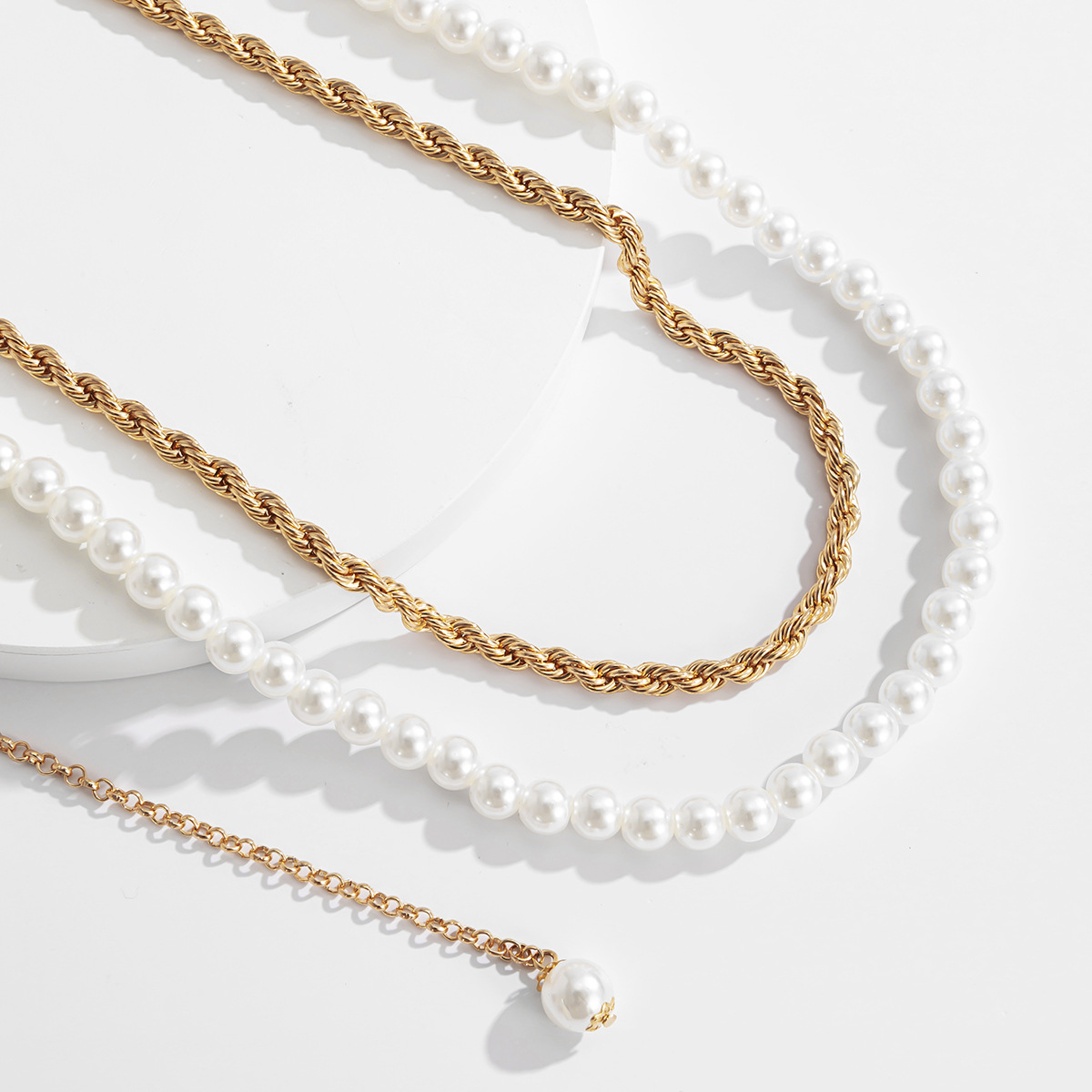 Simple Retro Multi-layer Pearls Body Chain display picture 7