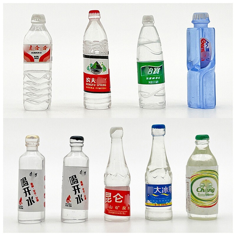 Mineral water bottle mini simulation small wine bottle convenience store diy jewelry wholesale resin accessories cream glue material Mineral water bottle mini simulation small wine bottle convenience store diy jewelry wholesale resin accessories cream glue material