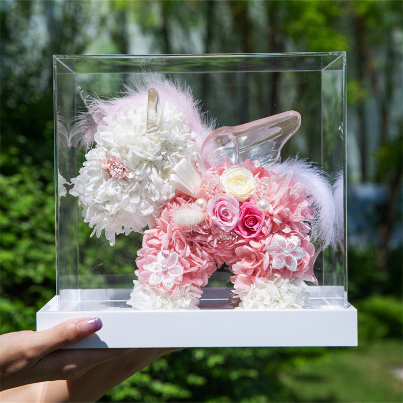 핑크 화이트 깃털