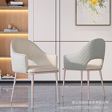 意式设计师高档靠背餐椅家用餐厅酒店办公椅极简休闲化妆轻奢凳子