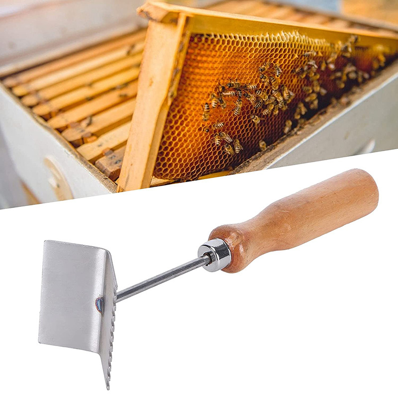 木柄不锈钢清洁器蜂具 蜂箱金属隔王板巢框清洁铲