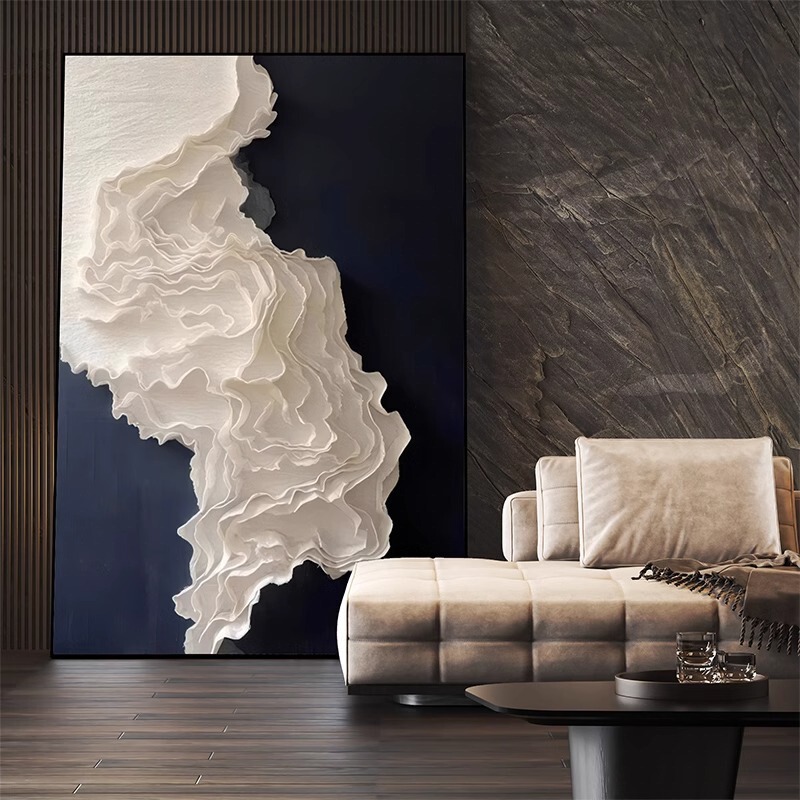 Modern abstract art decorative painting Italian minimalist porch hanging painting living room background wall large floor painting hanging painting