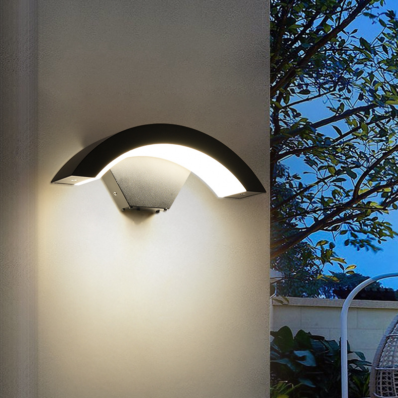 LED outdoors waterproof Wall lamp human body Induction 12W balcony Terrace register and obtain a residence permit Door headlights Sun room Wall lamp