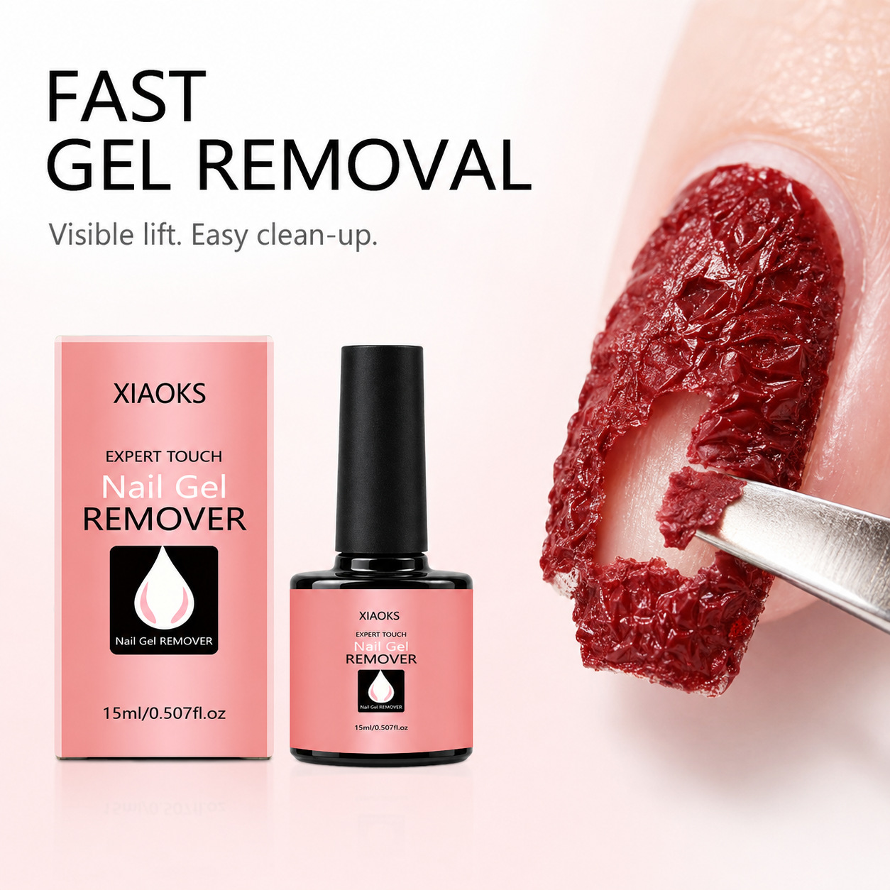 XIAOKS Cross-Border Gentle Nail Polish Remover Quickly Dissolves and Cures Nail Polish Gel, Easy Nail Removal Without Damaging the Nail Surface