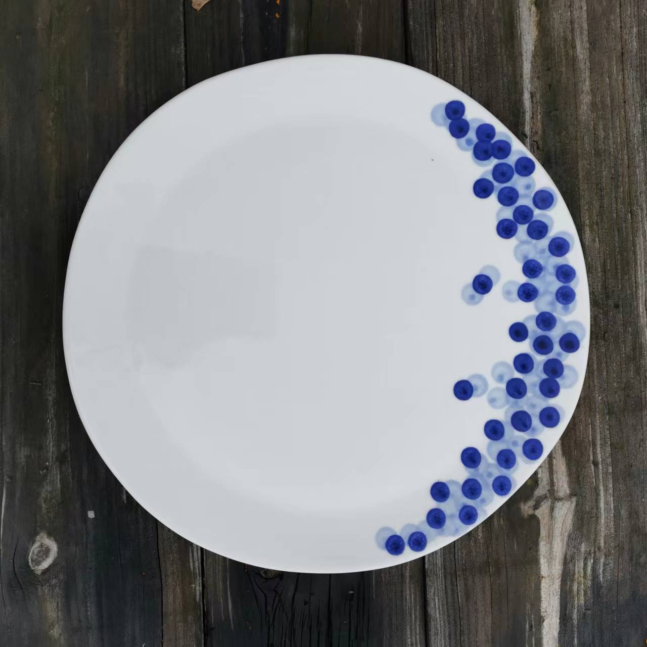 Grieta de hielo creativo plato de forma especial de alta apariencia postre de cerámica bandeja de té plato de hogar plato de ensalada de frutas plato occidental