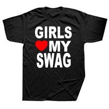 GIRLS LOVE MY SWAG Funny Vintage Cotton Summer Men's Novelty