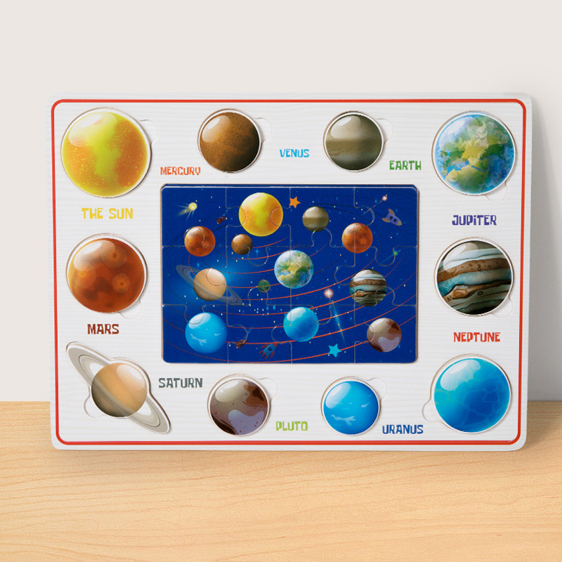 Entrenamiento de concentración de madera para niños, rompecabezas cognitivo tridimensional, juguetes, juegos de mesa a juego, rompecabezas de animales, tablero de rompecabezas tridimensional