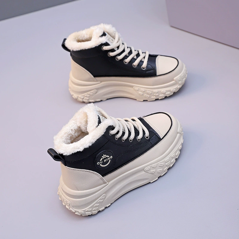 High warm shoes, winter keep warm boots platform