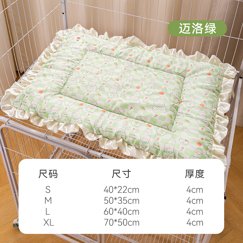 Superficie AB de doble uso de la jaula del gato estera especial estilo coreano pequeño floral Four Seasons estera universal perro perrera gato nido mascota dormir estera