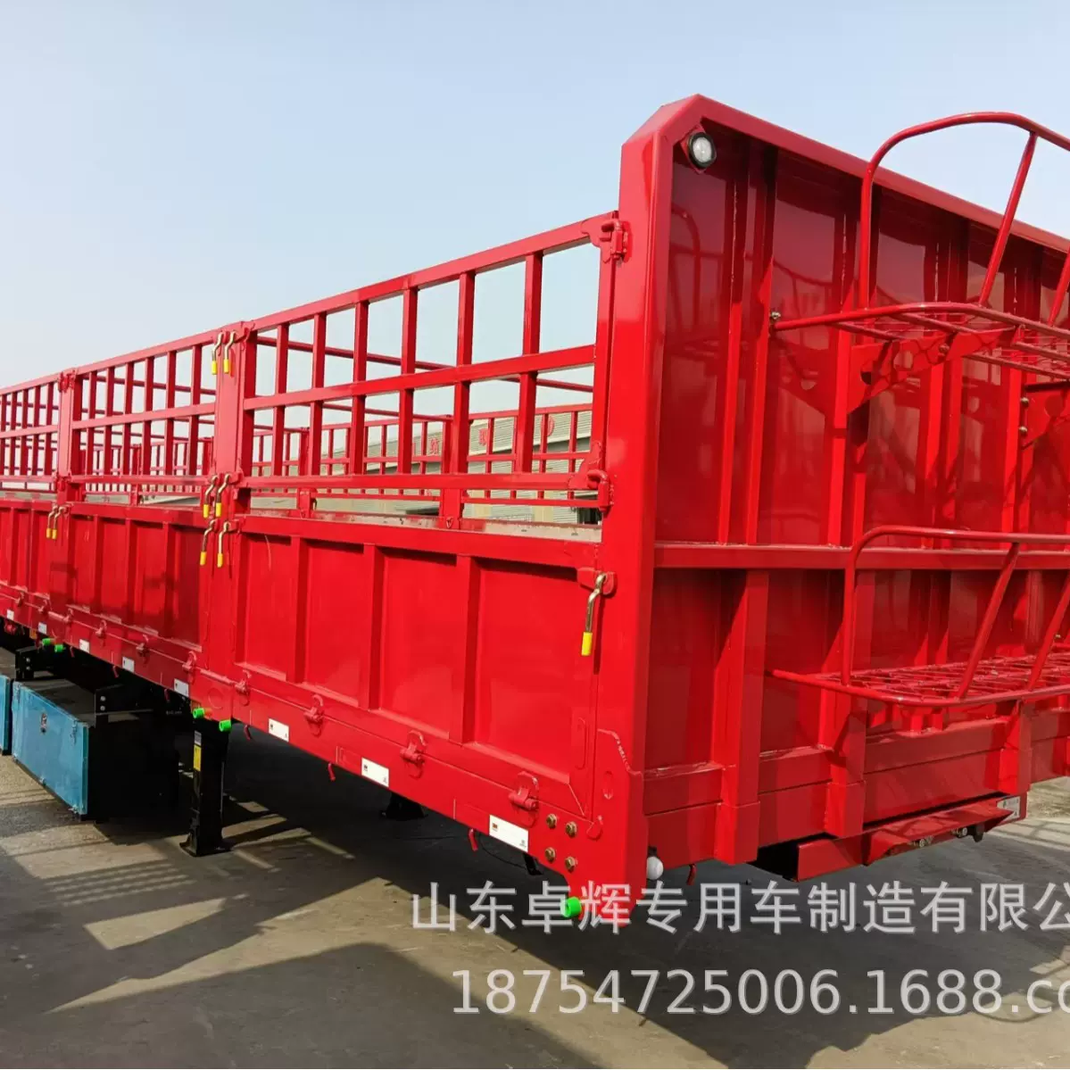 跨境供应中亚侧翻自卸车800mm高箱板侧翻自卸挂车4桥侧翻自卸挂车