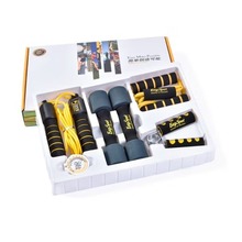 易威斯堡平衡运动6件套计数跳绳握力器塑胸拉力器哑铃鱼形腰围尺