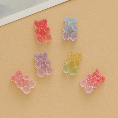 Resin accessories cartoon simulation gummy bears gradient jelly diy cream glue mobile phone case patch hairpin material