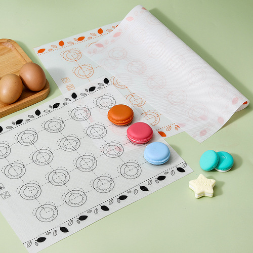 Food grade fondant non-stick mat macaron heart-shaped dessert cookie silicone mat kneading dough can be cut and rolled out mat wholesale