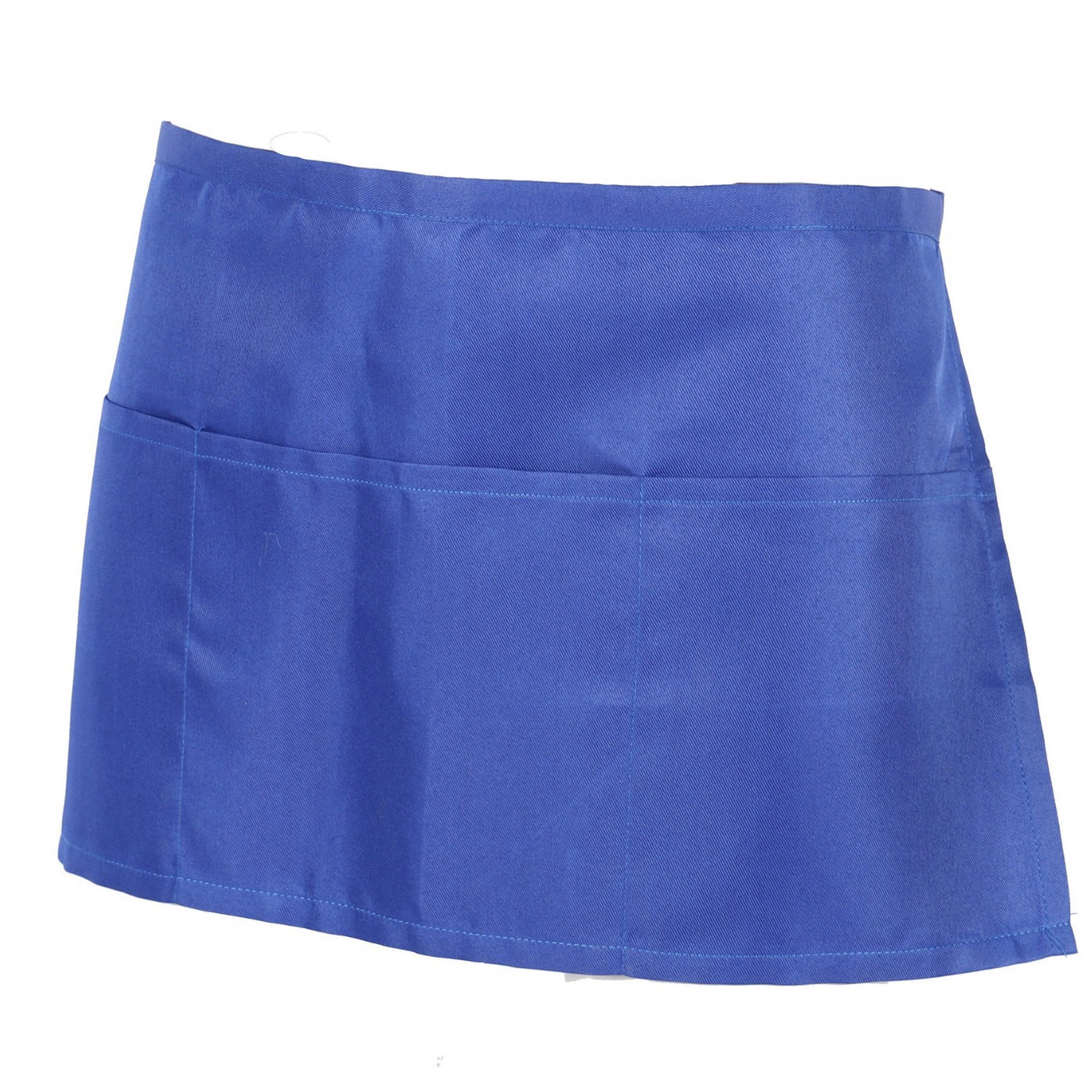 Nuevo restaurante de comida rápida camarero medio cuerpo delantal en blanco delantal sin etiqueta de tres bolsillos