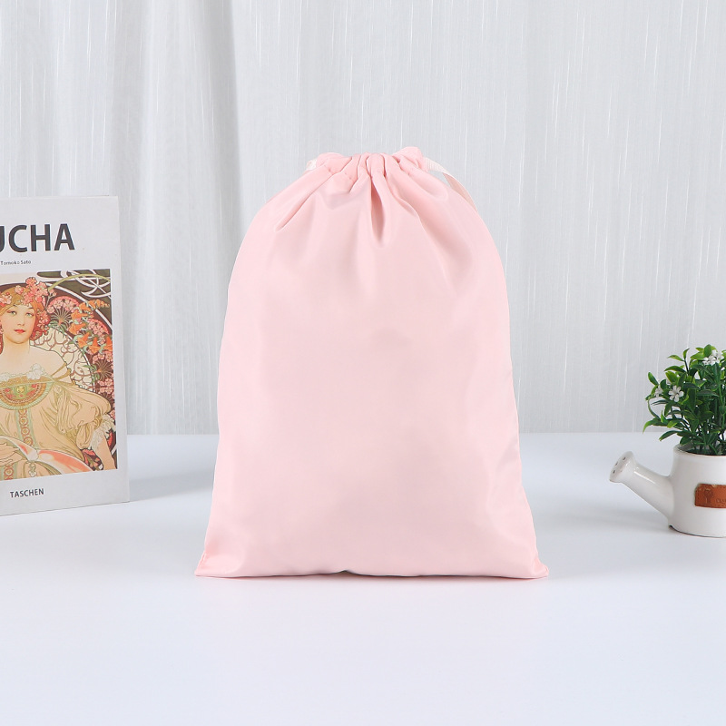 Bolsillo de cuerda de color sólido personalizado joyería bolsas de embalaje zapatos ropa cuerda de tracción bolsa de almacenamiento impermeable logotipo