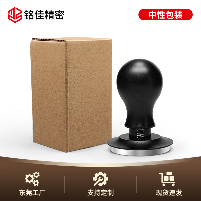 Prensa de polvo de presión constante Martillo de polvo elástico de café Base de rosca de acero inoxidable Martillo de polvo de impacto ajustable de fuerza constante