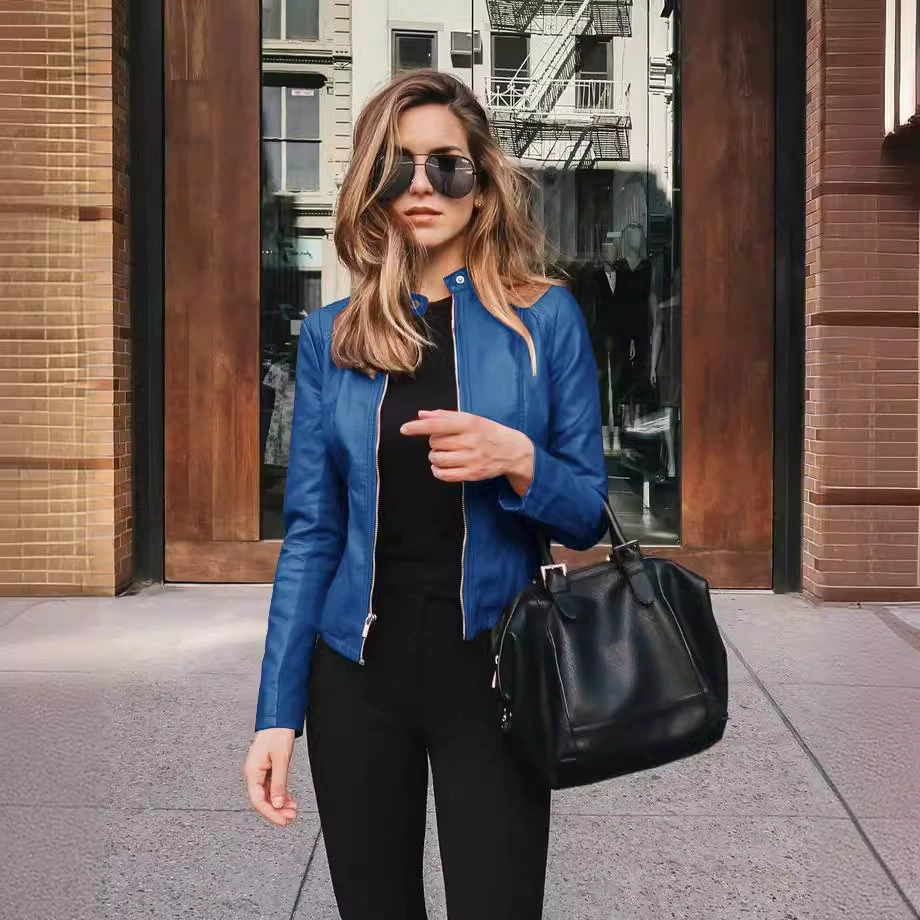 Demi-season fashionable polyurethane suit, jacket, ebay, Amazon, wish