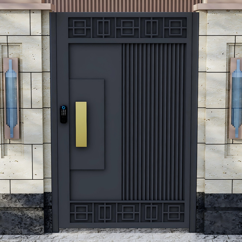 Modern Simple Aluminum Alloy Chinese Courtyard Door Outdoor Aluminum Art Garden Louver Door Custom Door Villa Door Modern Simple Aluminum Alloy Chinese Courtyard Door Outdoor Aluminum Art Garden Louver Door Custom Door Villa Door