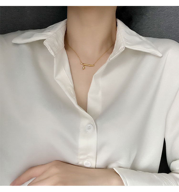 Fashion Bamboo Titanium Steel Necklace Colorza_colorza_4