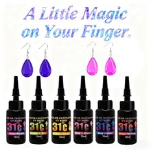 跨境温感变色uv胶diy光固化滴胶无气味环氧树脂手工变色uv胶水