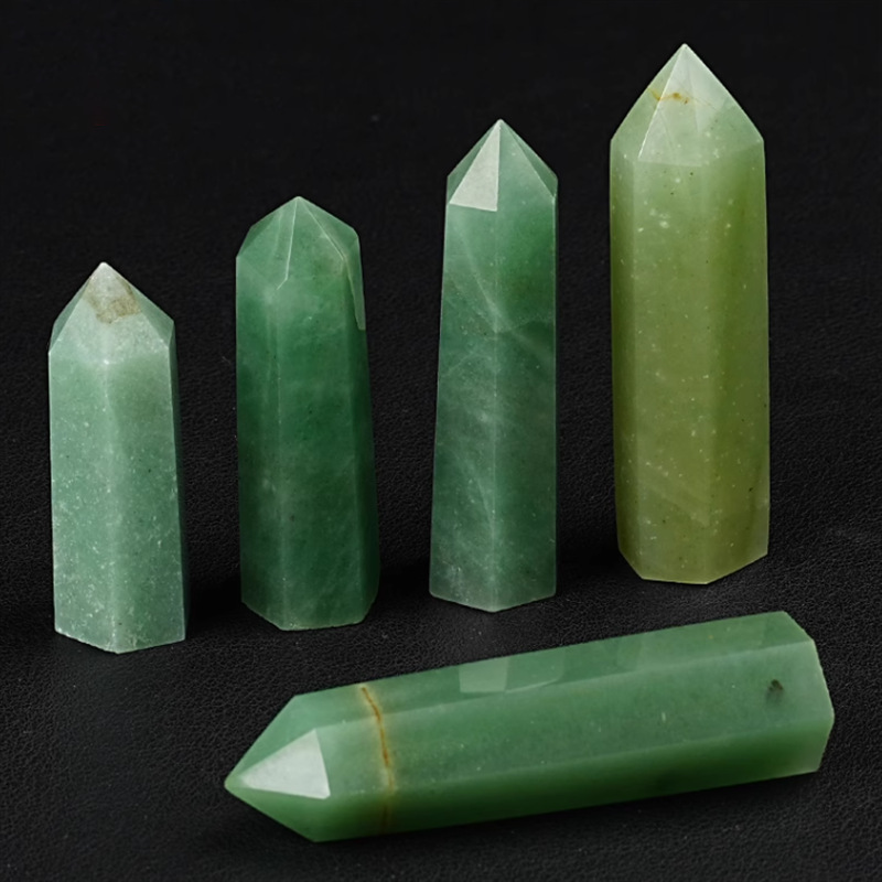 天然紫水晶黒曜石単双尖水晶柱六角柱原石磨き置物ホームリビングオフィス