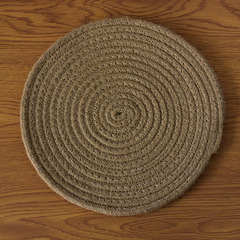 Rope mat placemat coffee mat cup mat linen pot mat heat-resistant tea mat heat insulation woven jute linen Amazon